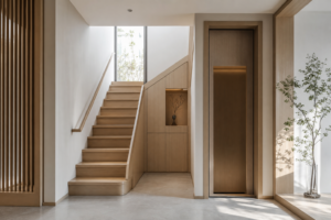 楼梯间宽度预留900mm与小电梯位设计