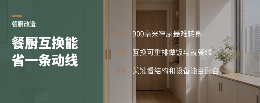 餐厨互换，为什么能省出一条动线