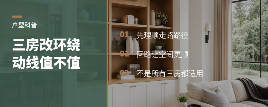 经典三房改成环绕动线，真能更好用吗