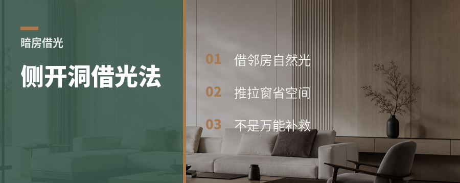 暗房没窗也能借光？侧开洞+推拉窗怎么用