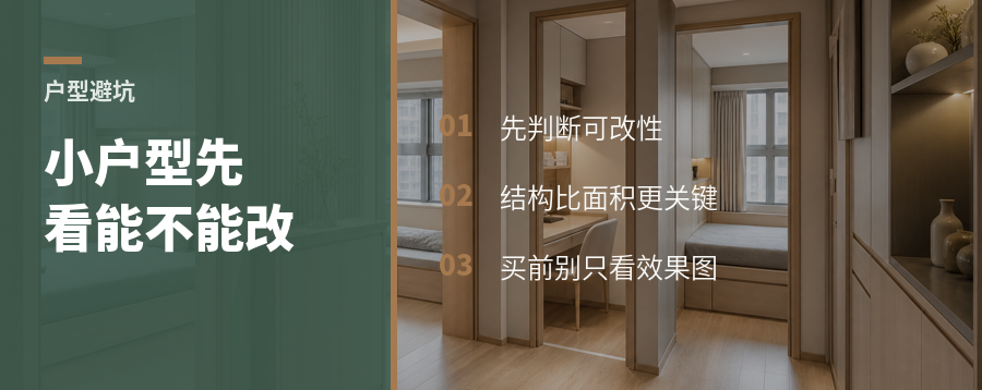 小户型买前先看户型图，能不能改一眼判断