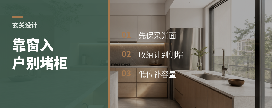 入户靠窗，鞋柜别急着堵正面