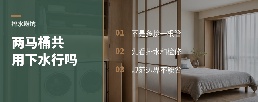 两个马桶能不能共用一根下水？