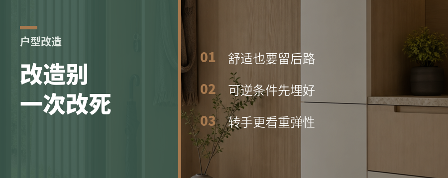 户型改造别一次改死，留1个备用解
