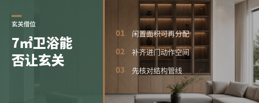 7㎡卫生间，能不能切一点给玄关