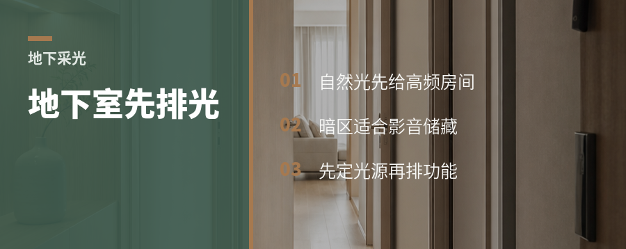 地下室采光，先给房间排座次