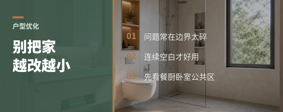 户型越改越小？先看这3条线