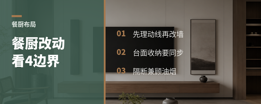 餐厨区改动，先看这4种边界