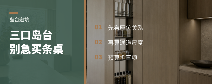 三口之家岛台，为什么别急着买条桌