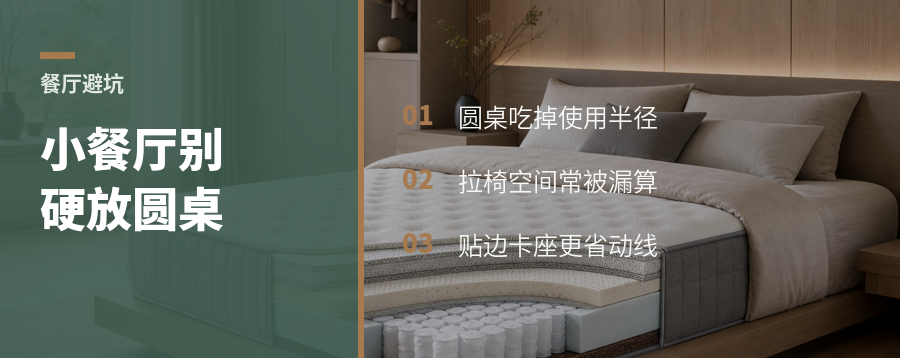 小餐厅硬放圆桌，为什么更占地？