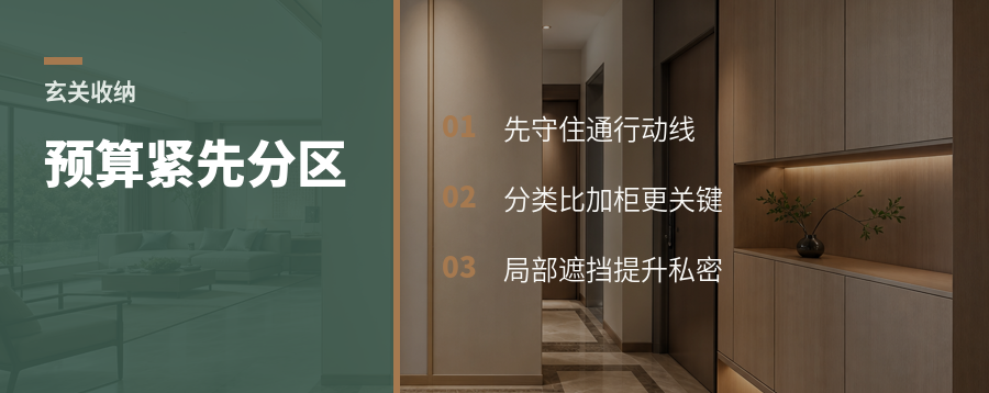 玄关预算紧，先把收纳分好类