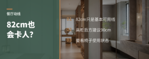 餐桌后留82cm，为什么还会卡人