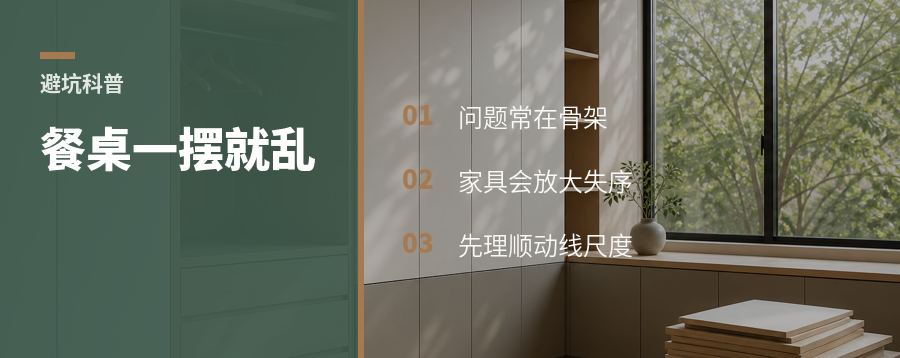 餐桌一摆乱成团，问题常在骨架没理顺