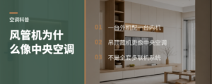 风管机为何常被叫作一拖一中央空调