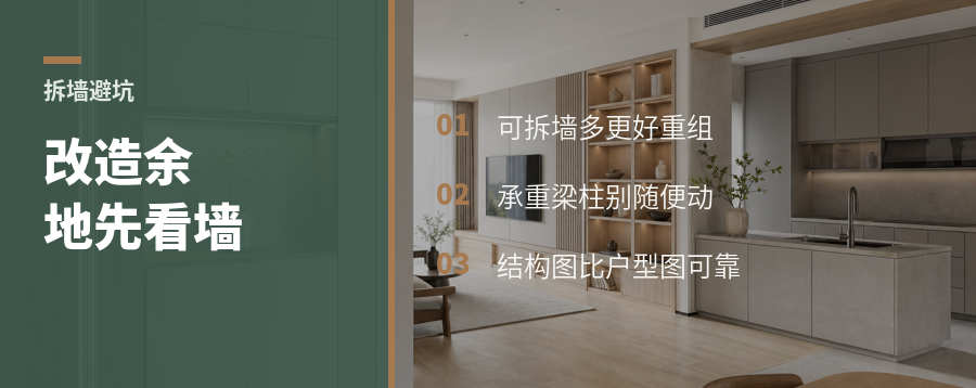 看户型改造余地，先看哪些墙能拆