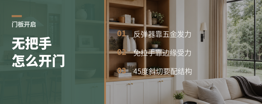 钢琴键门板，没把手怎么开