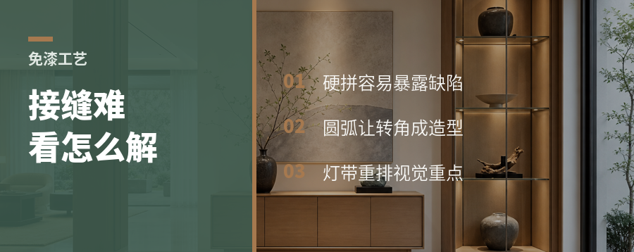 免漆木作接缝难看？工艺能这样处理