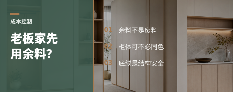 工厂老板自家柜子，为什么先用余料