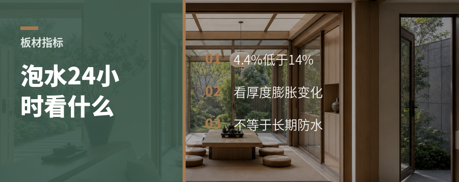 刨花板泡水24小时，4.4%说明什么？