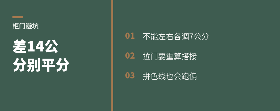 柜门差14公分，真能一边加7公分吗