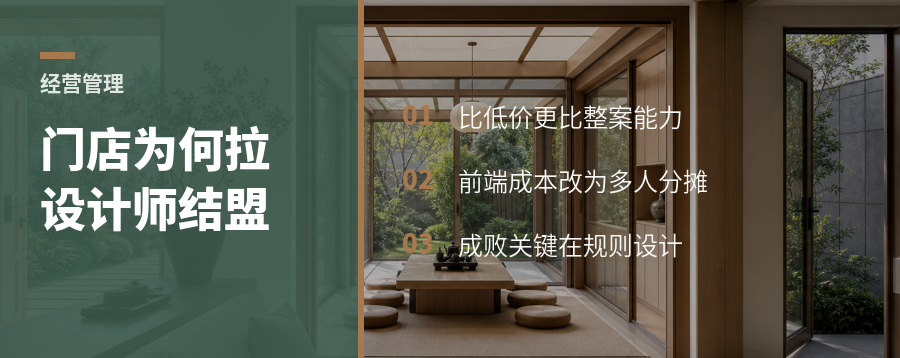 被整装截流后，门店为什么开始拉设计师组方案联盟