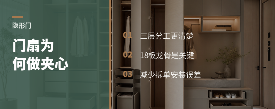 隐形门门扇，为什么常做成夹心结构