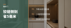 隐形门用液压铰链，5毫米缝别省