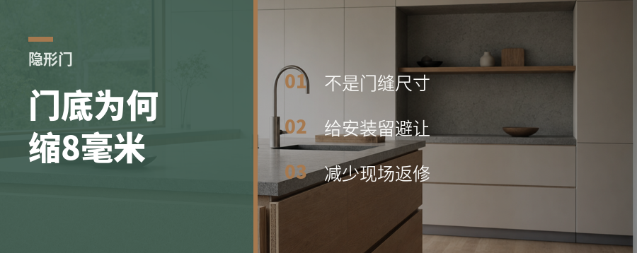 隐形门门底为什么要缩进8毫米