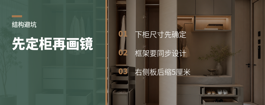 抽拉化妆镜先别画镜子，先定下柜