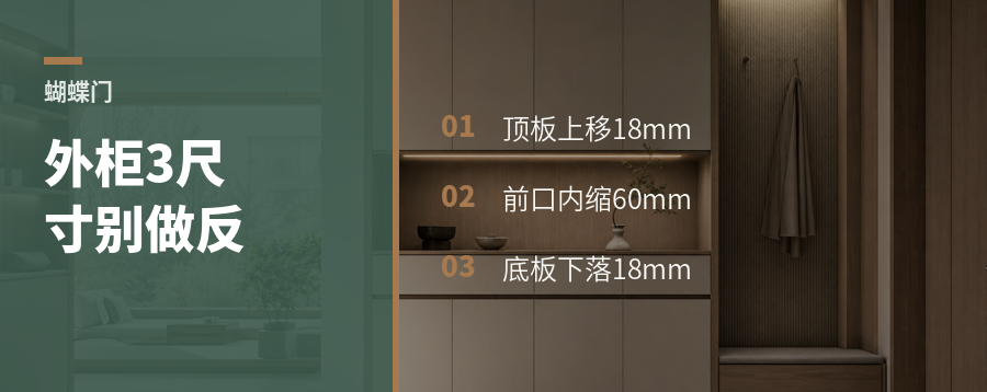 蝴蝶门外柜，3个尺寸别做反