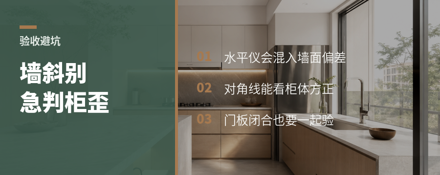 墙斜4厘米时，水平仪为何会误判柜体