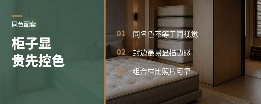 柜子显贵不显乱，先看同色配套