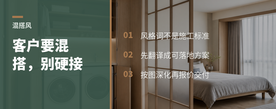 客户要混搭风，柜厂别硬接