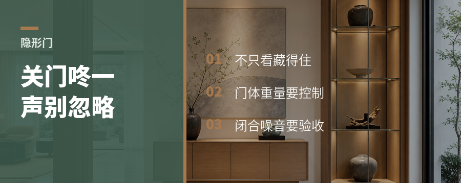 隐形门做电视背景墙，关门声别忽略