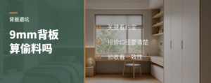 9mm后背板算不算偷工减料