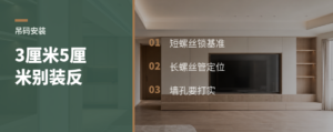 隐藏吊码螺丝，3厘米和5厘米别装反