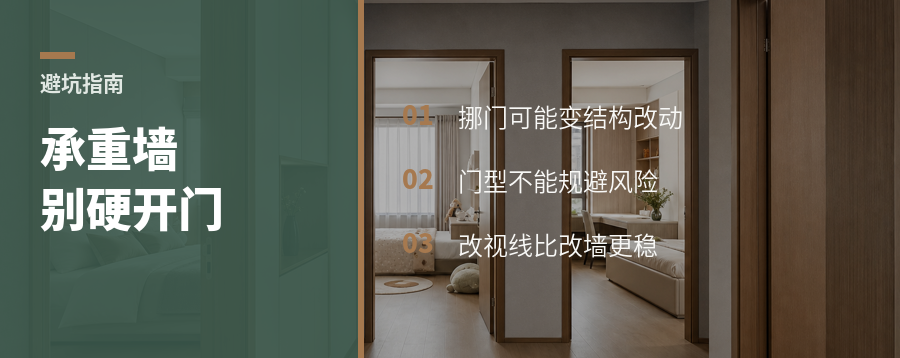 承重墙挡路，门别硬挪