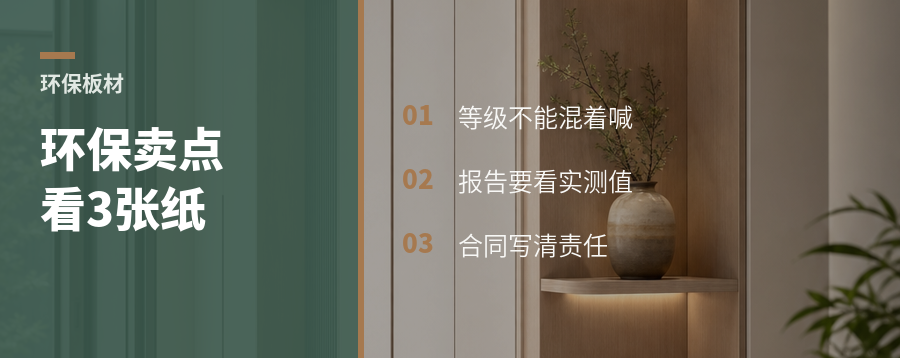 柜体板环保卖点要看这3张纸