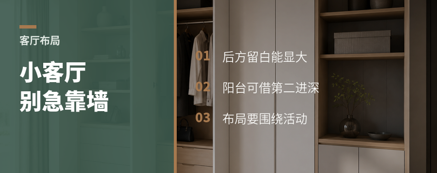 小客厅显大，沙发先别急着靠墙