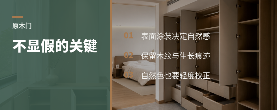 原木门板不显假的关键在表面