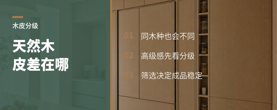 天然木皮好不好看，先差在分级