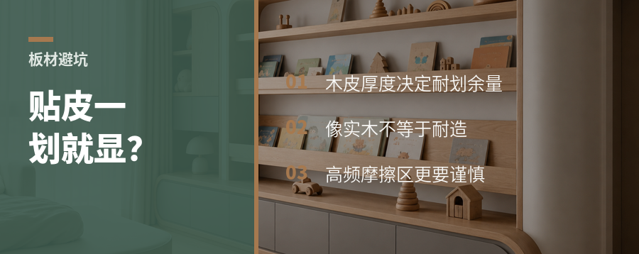 木皮太薄，贴皮板为何一划就显