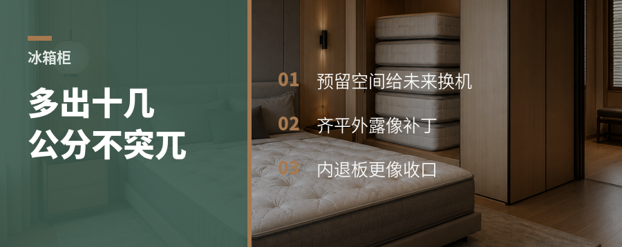 冰箱旁多出十几公分板，怎么不显突兀