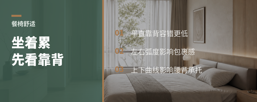 餐椅坐着累，先看靠背弧度