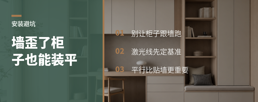 墙歪了，柜子照样装平？激光线这样用