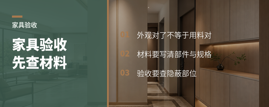 家具验收别只看外观先把材料差异问明白