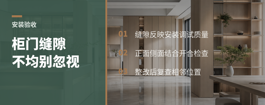 全屋定制验收别只看板材缝隙均匀同样关键