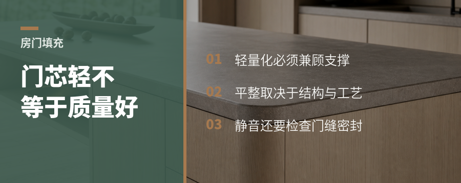 房门填什么不只看轻，平整和静音才是硬指标