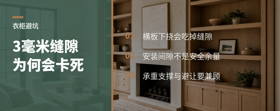 衣柜抽屉上方横板下挠，3毫米缝隙为何会卡死