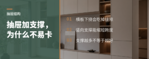 抽屉加竖向支撑，为什么能避免抽面卡住